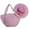 summer hat with straw beach bag YH0191W