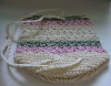 summer knitted straw beach bag by handmade