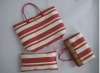 summer straw beach bag sets