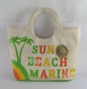 sun shine canvas beach tote bag