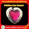 supply promotional lady use heart shape foldable metal bag hanger