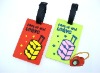 supply waterproof soft pvc rubber luggage tag