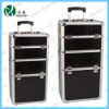 tall crocodile makeup case removable handle,rolling makeup case