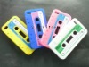 tape cassette silicone case for iphone 4g