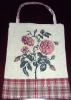 tapestry tote shopping bag  jacquard yarn dyed shopping bag