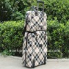 tartan check  carry on luggage bag back