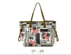 terylene casual women bags with American flag pattern