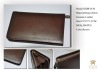 the fashion Antibacterial nano-silver genuine leather business pursewith exclusive zipper made by YKK