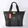 top brand quality fashion ladies black leather handbag