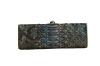 top quality python snake skin with crystal evening bag