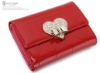 top quality red pu fashion wallet