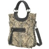 trendy animal print leather handbag