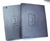 trendy folio leather case for IPAD 2 with straw mat design
