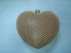 trendy heart shape clutch bag