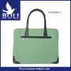 trendy ladies laptop tote bag with PVC trim