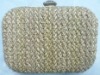 trendy square braid clutch evening bag