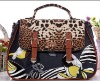 trendy zibra & leopard pattern PU handbag 2012