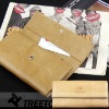 tri-fold genuine leather lady wallet--buffalo hide imported from Brazil