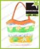 tropical feeling sea food printed beach bag