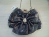 true love bow satin evening bag