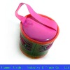 tubular PVC Cosmetic bag with long handle