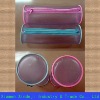 tubular PVC Cosmetic bag with long zipper