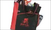 two-tone 600-denier polyester tote bag