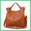 two ways fashion PU brown big handbag