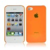 ultra-thin flexible case for iphone4, iphone4 slim case orange!