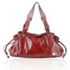 unique style lady drawstring leather handbag