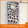 v-Free Shipping New Hot Luxury Diamond Leopard Case Cover For iPhone 4 4S LF-0416