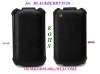 vertical pu and real leather case for blackberry mobile phone