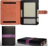 vertical strip leather book style for amazon kindle 3