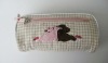 vichy cotton pencil cases