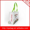 white bag colorful flowers  bag nylon handle bag pp bag pp woven bag