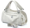 white colour designer handbag with zipper pocket