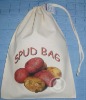 white drawstring bag for packing food