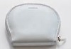 white genuine leather  coin purse