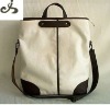 white lady leather canvas bag