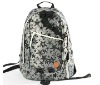 white polyester kids schoolbag with black star