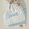 white pu leather cute bowknot gift hand bags for girls