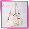 white pu snake leather evening handbag for lady