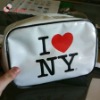 white pvc cosmetic bag