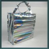 white shinny Laser shopping bag