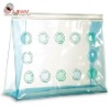 white zipper clear cosmetic bag