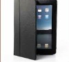 wholesale black protective Anti-scratch PU leather Flip case for iPad 2