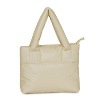 winter quilted lady tote bag