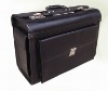 with two coded locks portable leather flight case