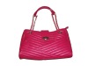 woman leather handbag,red colour