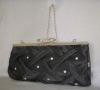 woman's beading clutch shoulder bag